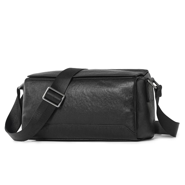 Plain Genuine Leather Crossbody Bag