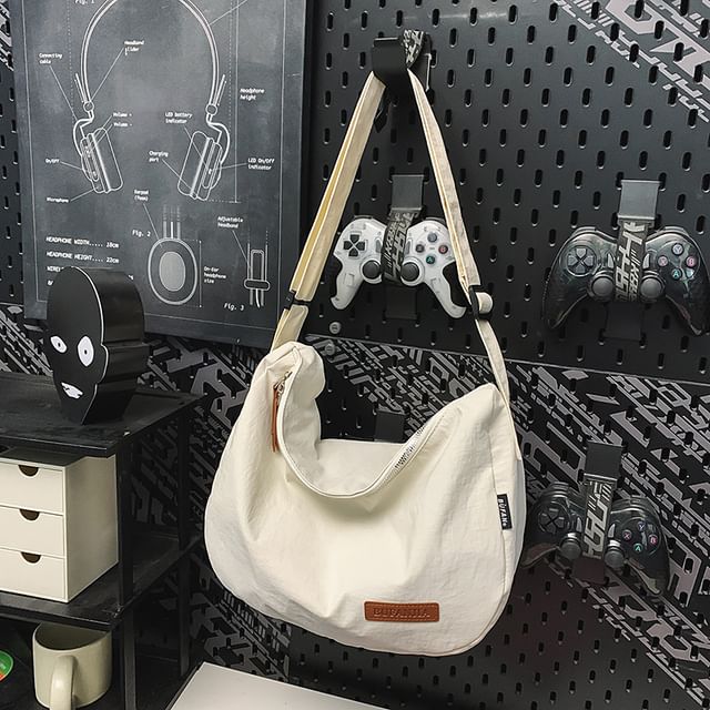Plain Nylon Crossbody Bag