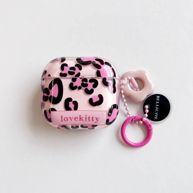 Leopard Print Apple AirPods / Pro Earphone Case Skin / Charm / Set