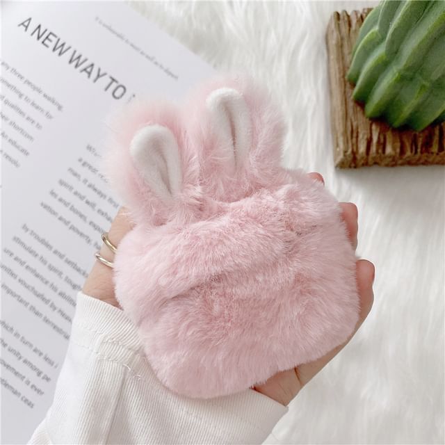 Rabbit Ear Chenille Apple AirPods / Pro Earphone Case Skin