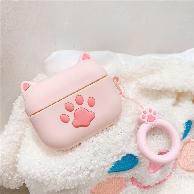 Cat Apple AirPods / Pro Earphone Case Skin with Finger Hoop
