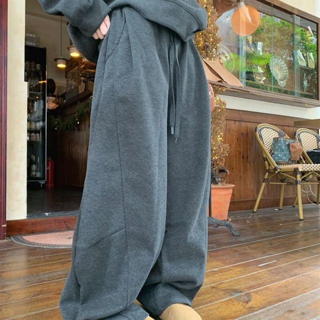 Half Zip Hoodie and Baggy Pants Set