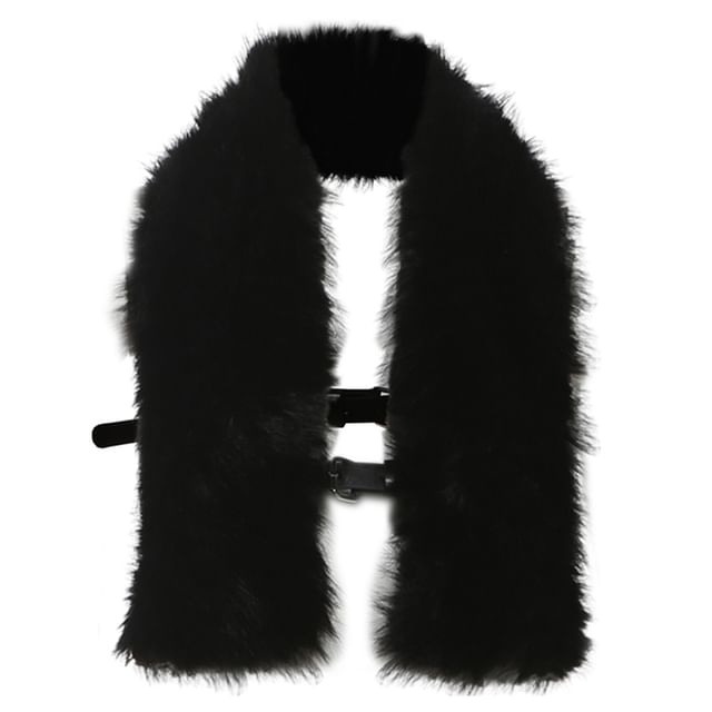 Long-Sleeve V-Neck Plain Maxi Mermaid Dress / Fluffy Vest