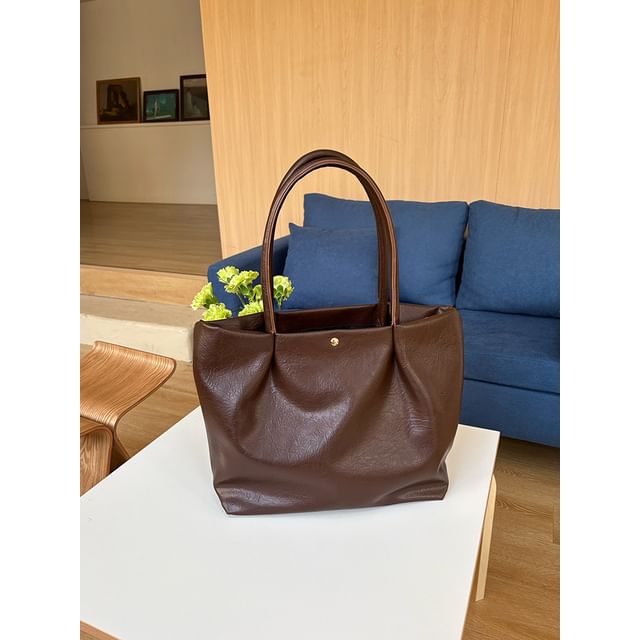Faux Leather Tote Bag
