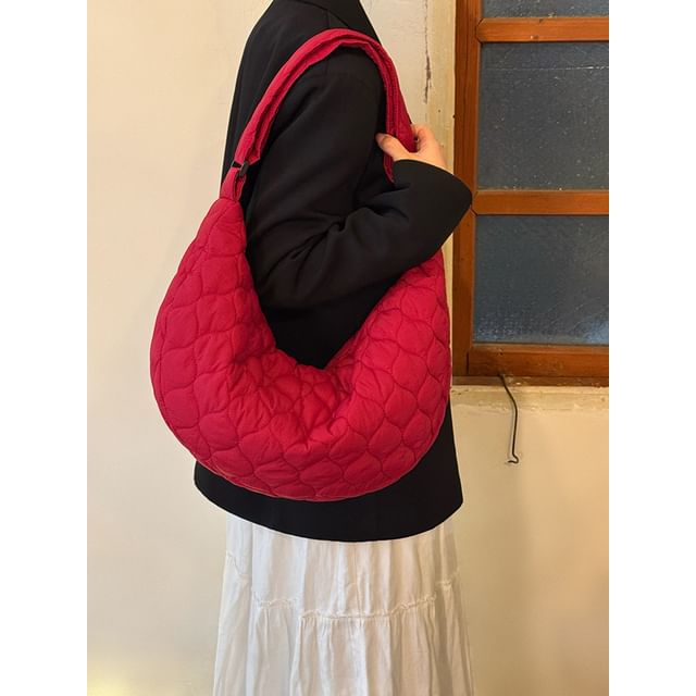 Quilted Fabric Hobo Shoulder Bag