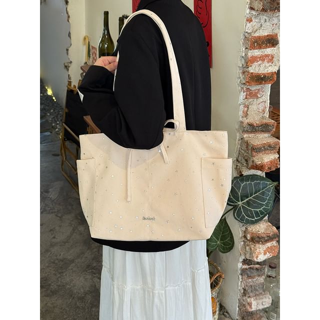 Polka Dot Canvas Tote Bag