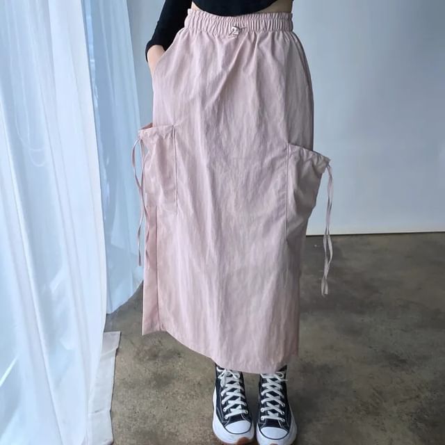 Solid Maxi Skirt - Altfashion Shop