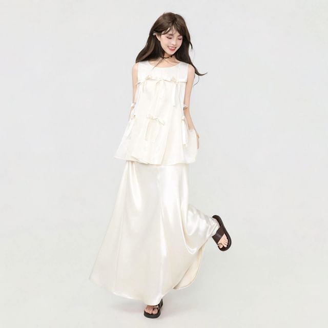 High Waist Plain Maxi Mermaid Skirt