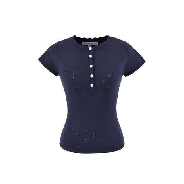 Henley Crop Top & Mini Skort Set