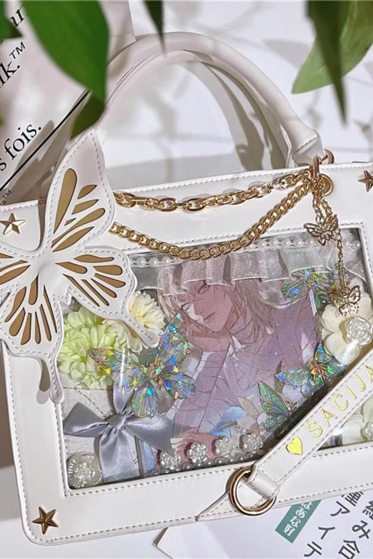 Gothic Lolita Shoulder Itabag with Butterfly Motif - Fourteen Shades