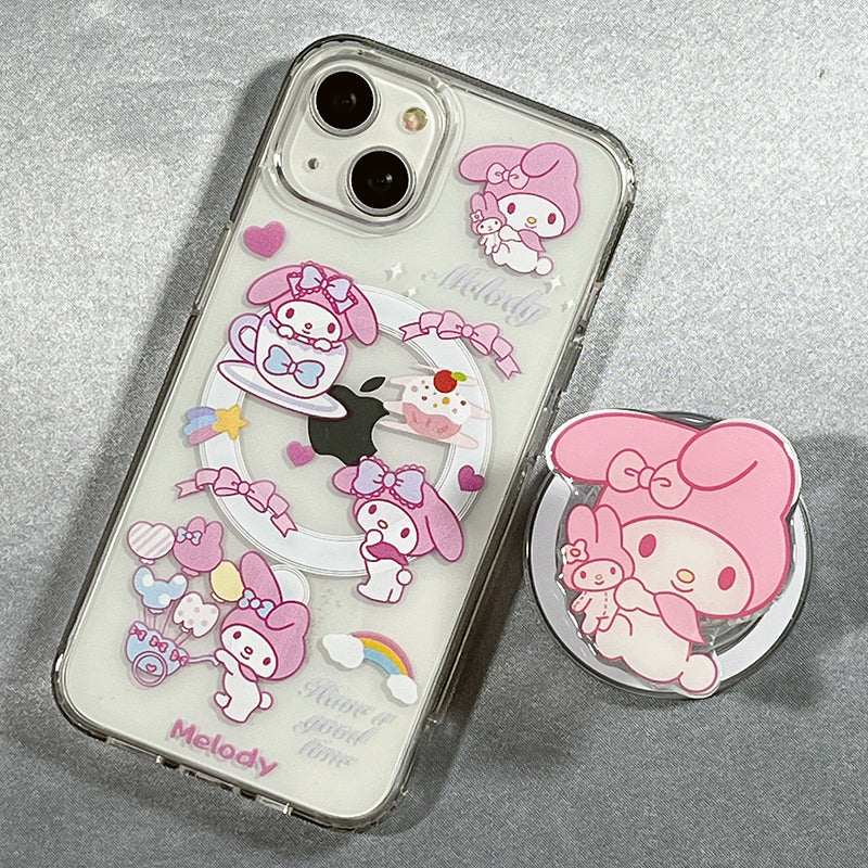 Niedliche Cartoon-iPhone-Hülle mit Halter SK281