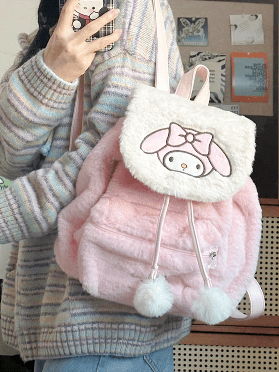 Sac à dos en peluche avec personnages authentiques