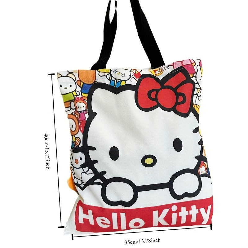 Kawaii Kitty Large Tote Bag