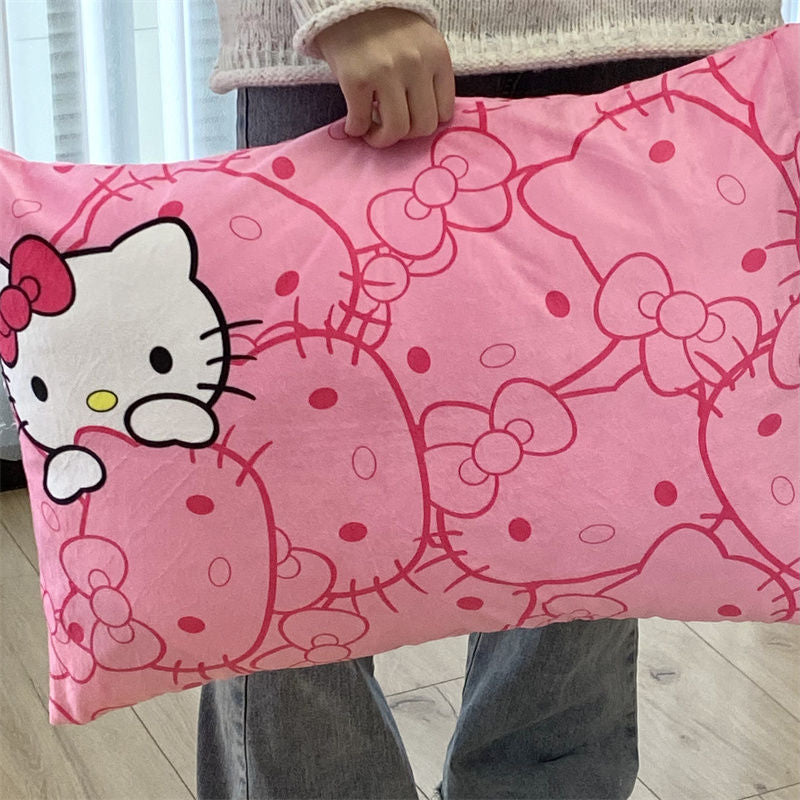 Cute Pink Kitty Pillowcase