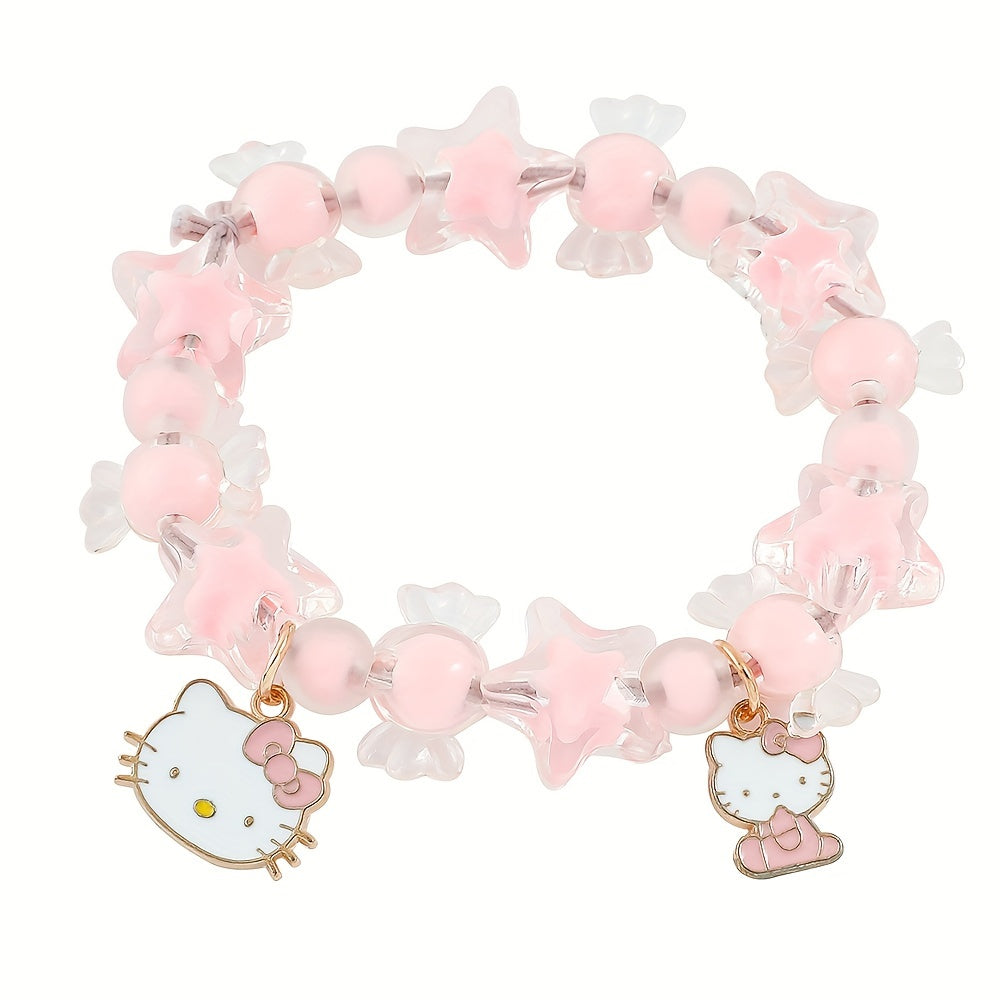 Pink Chic Anime Kitty Bracelet