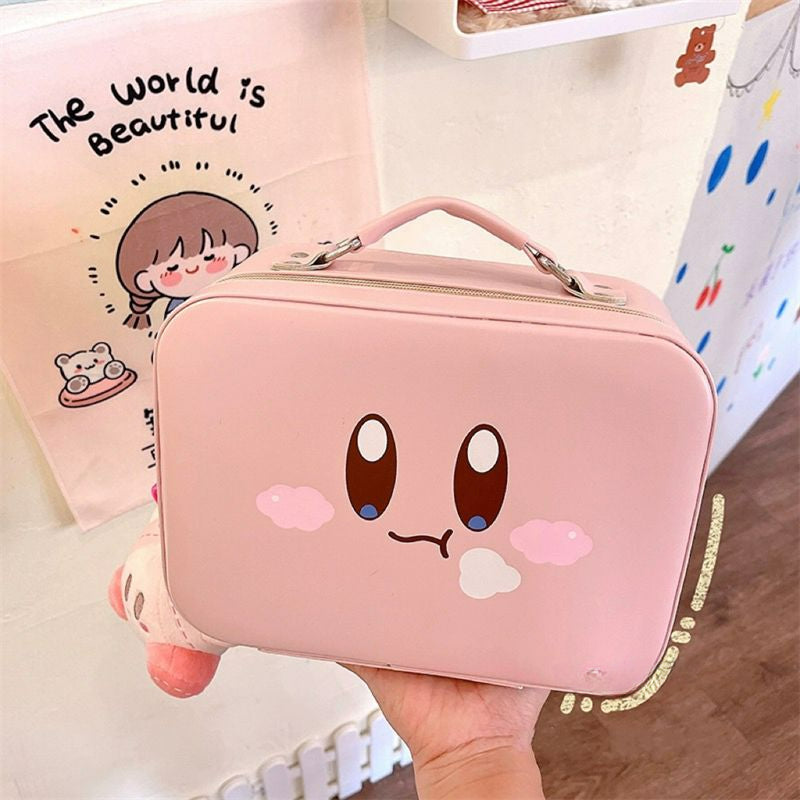 Pink Kirby Portable Cosmetic Storage Bag KI711