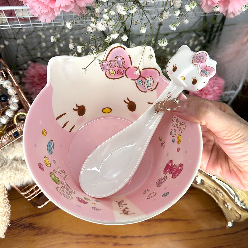 Bol et cuillère Pink Kitty Fairy KI542