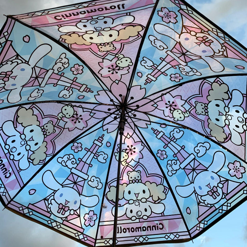 Cartoon Colorful Painted Transparent Umbrella - Lovesickdoe