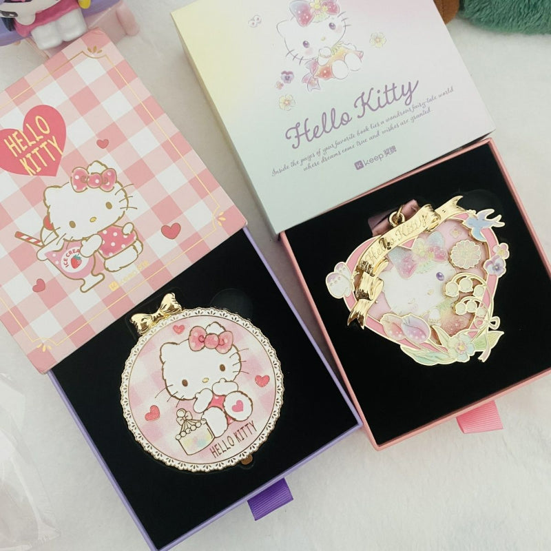 Sweet Pink Flowers Kitty Medals KI737