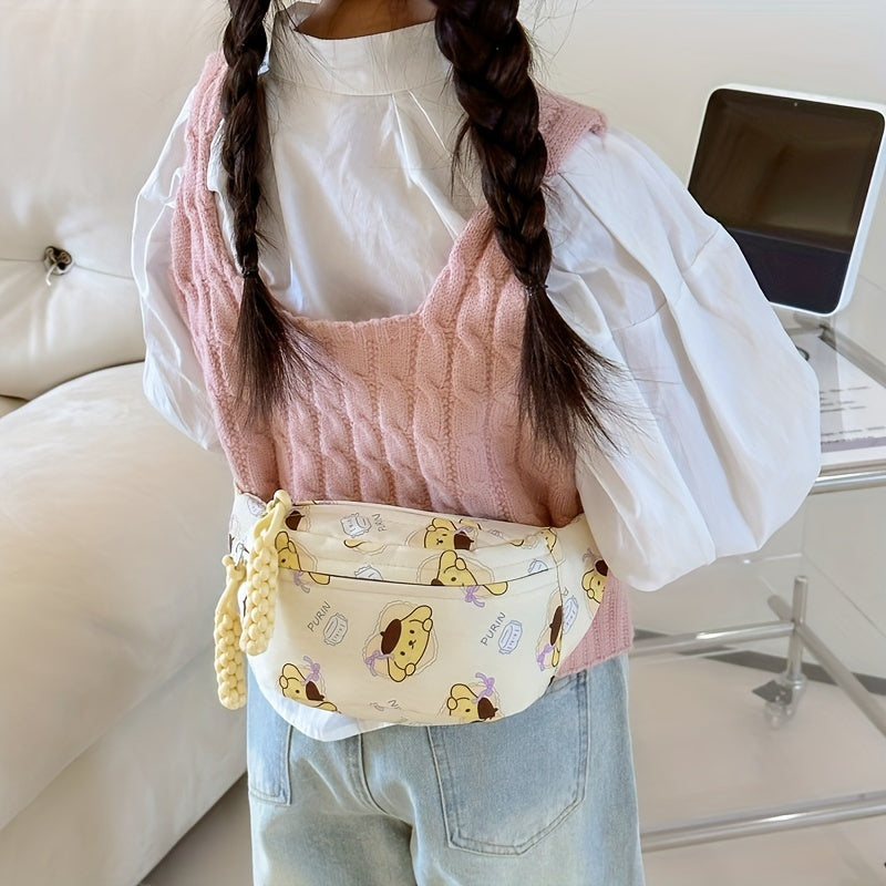 Pink Kitty Travel Messenger Bag