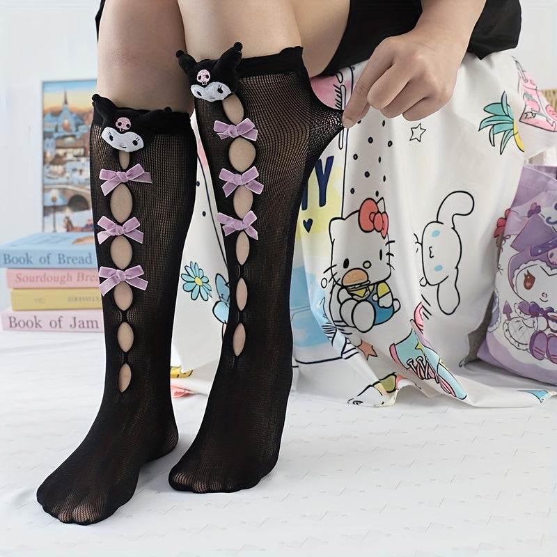 Kawaii 1 Double Kuro Bow Socks