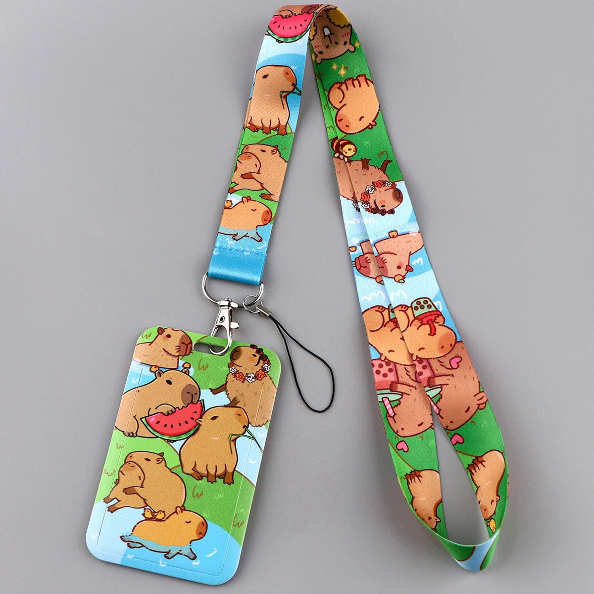 Capybara lanyard & card holder - bear - bears - capybara - lanyards - necklaces