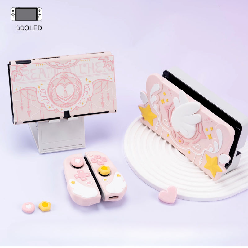 Pink Star Wings Switch Base Protective Case KI645
