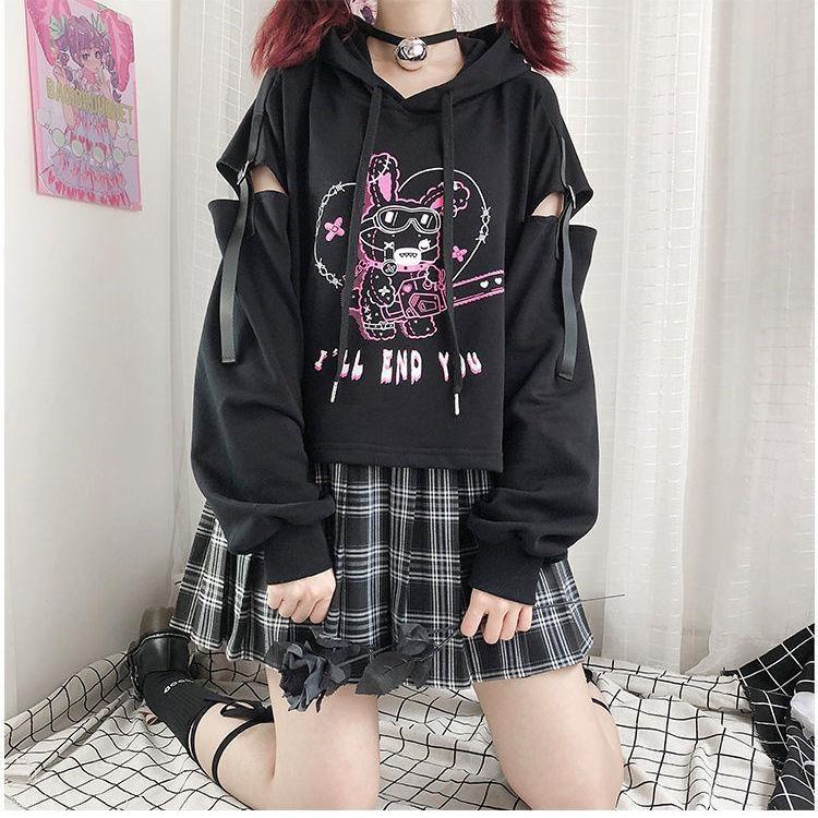 Chainsaw Bunny Hoodie - bunnies, bunny rabbit, cats, chain saw, chainsaw