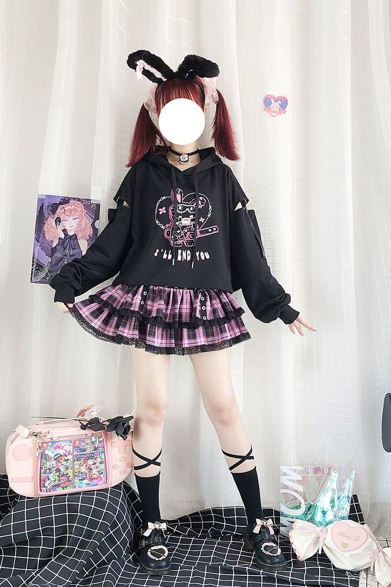 Chainsaw Bunny Hoodie - bunnies, bunny rabbit, cats, chain saw, chainsaw