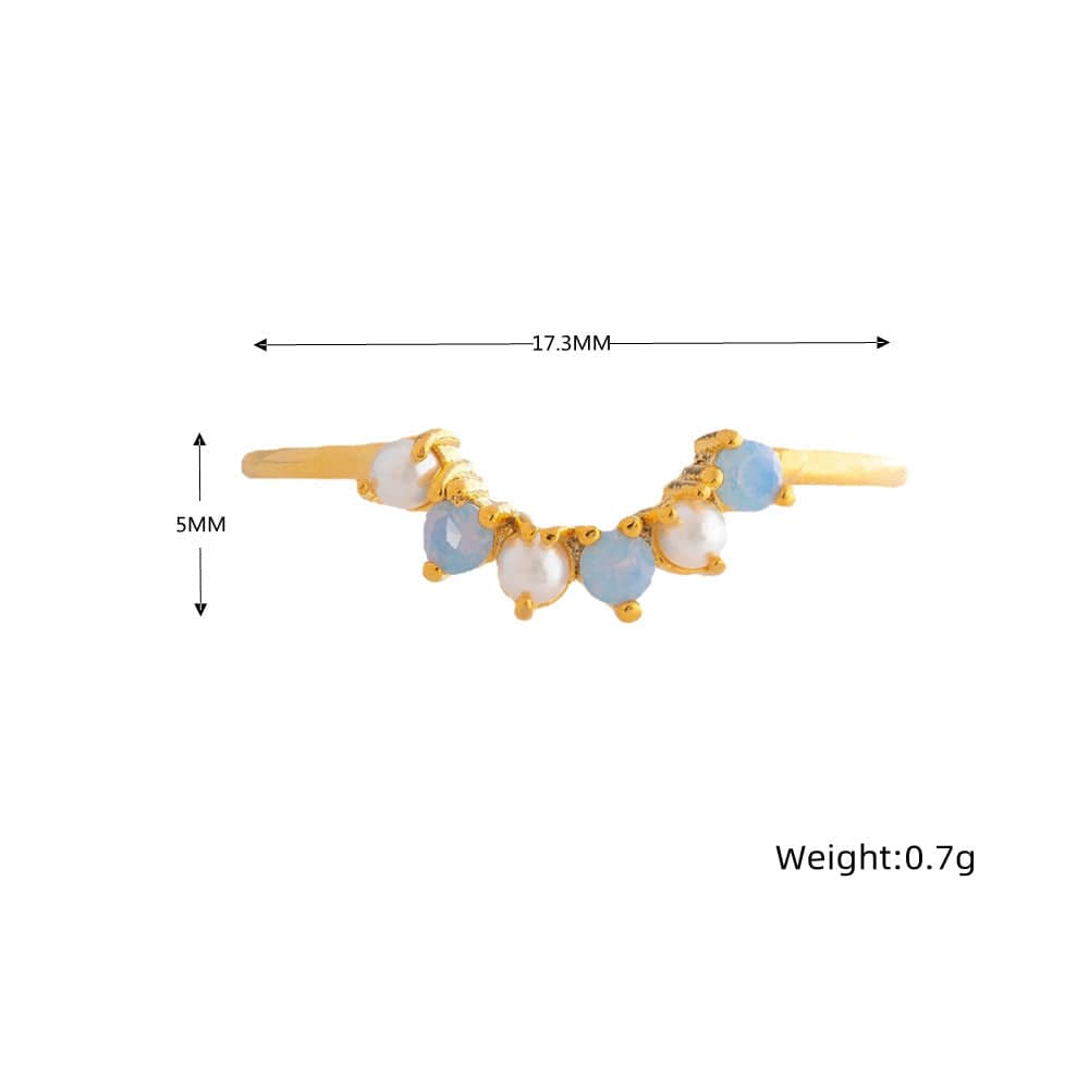 Ensemble de bagues assorties chic en cristal à motif floral, 2 pièces