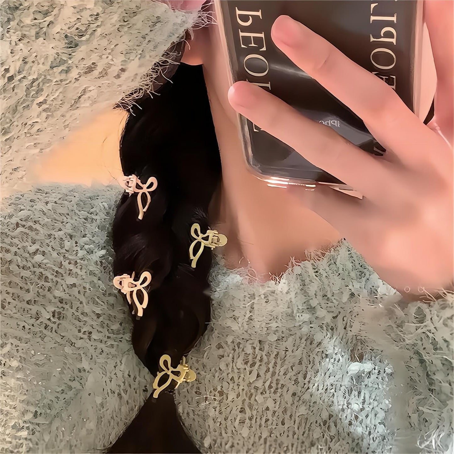 Ensemble de 2 pinces à cheveux chics avec nœud en ruban