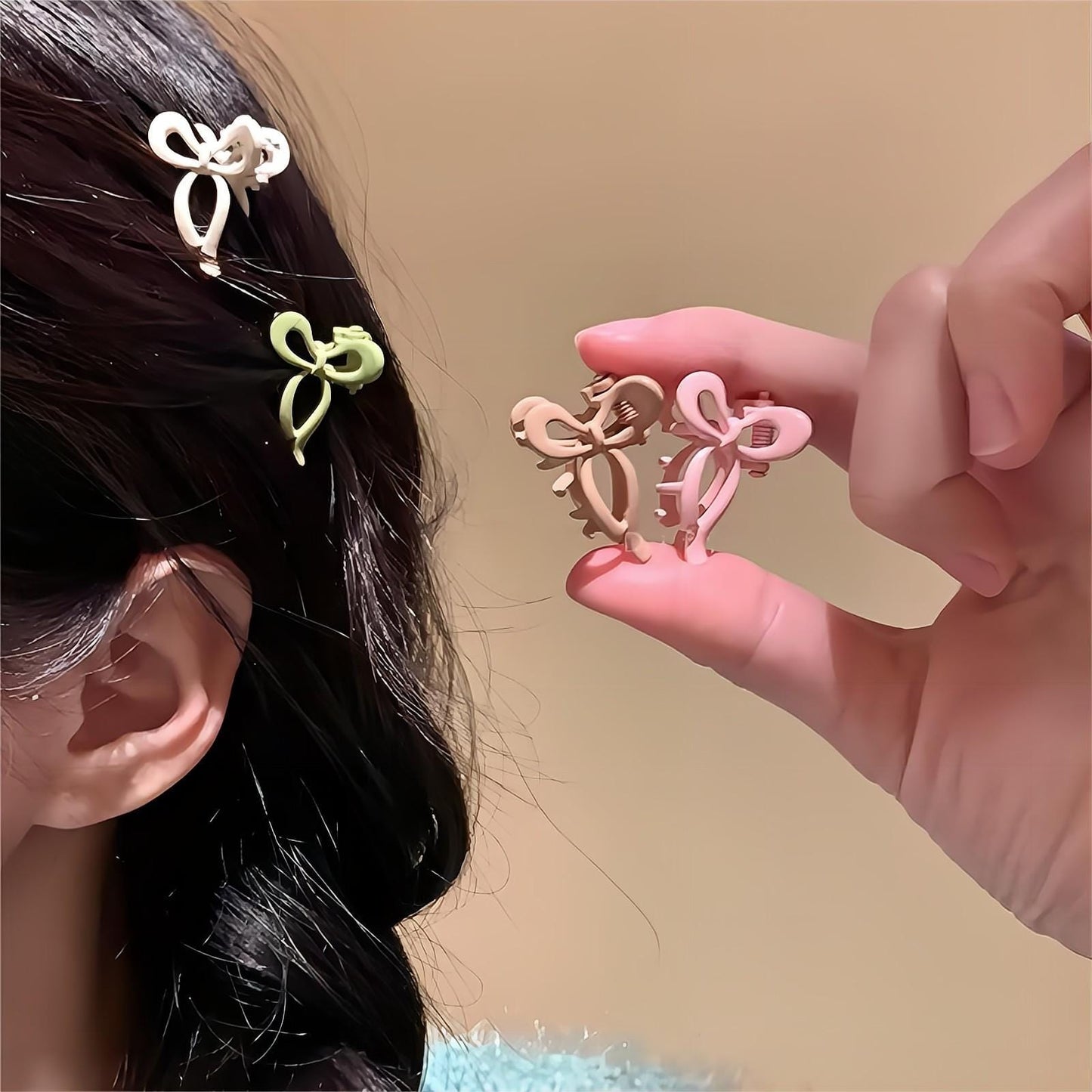 Ensemble de 2 pinces à cheveux chics avec nœud en ruban