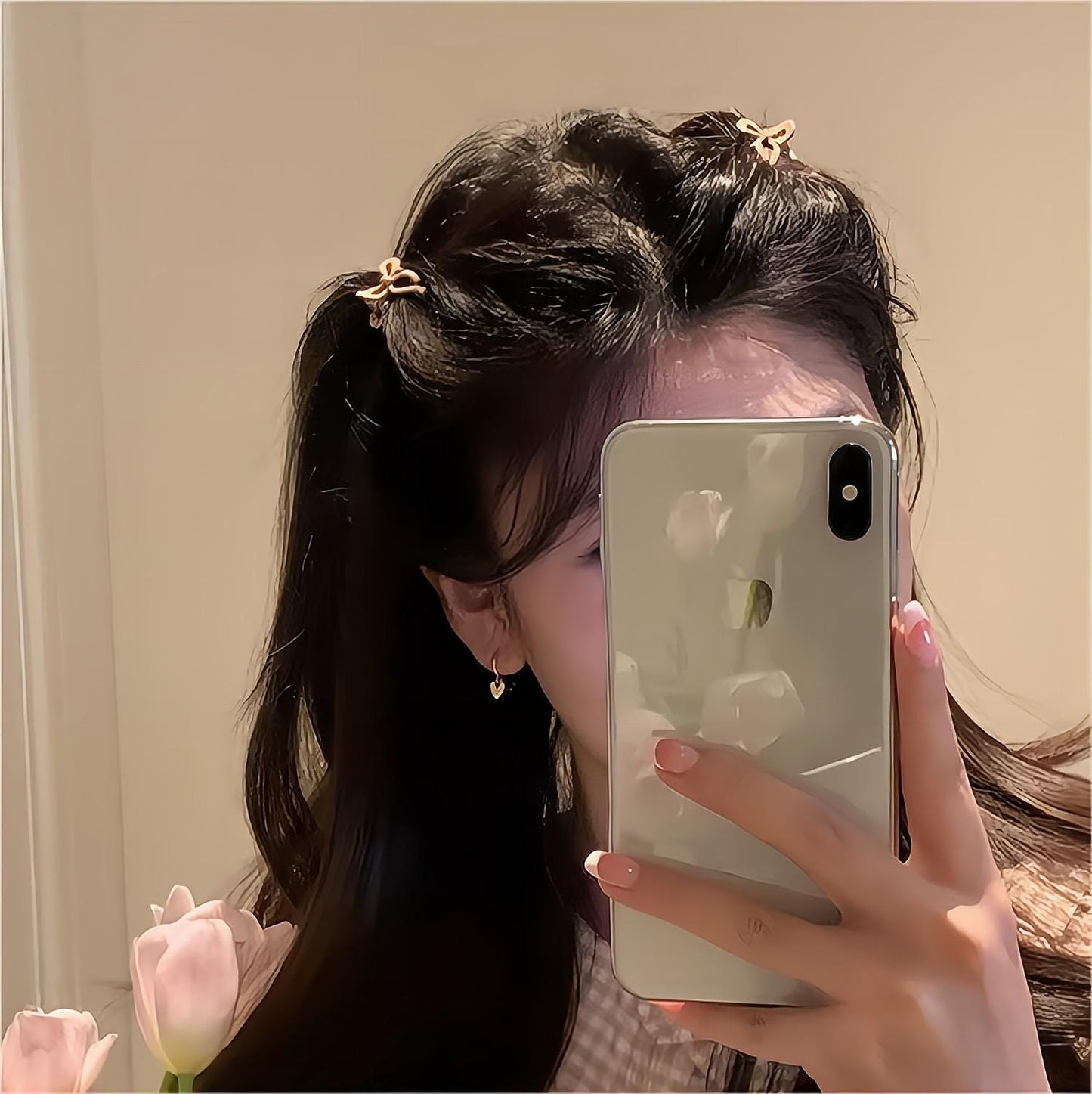 Ensemble de 2 pinces à cheveux chics avec nœud en ruban
