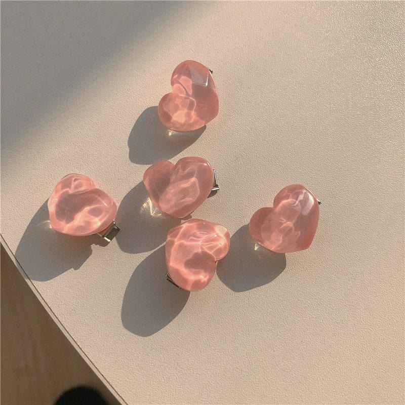 Sweet Heart 5-teiliges rosa Haarspangen-Set