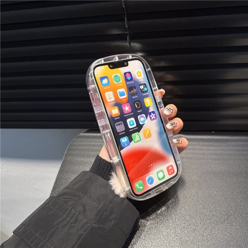Hase Panda Plüschschwanz Silikon iPhone Hülle
