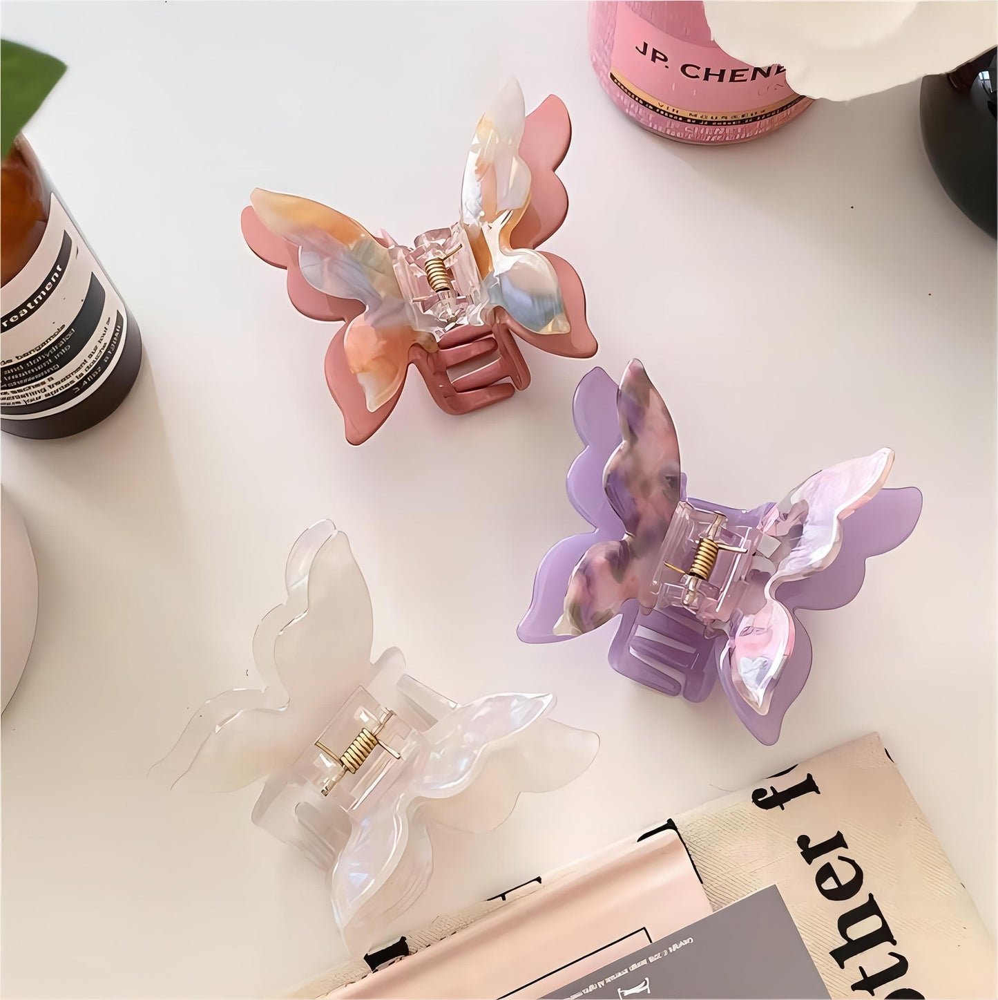 Bunte Schmetterling Chignon Krallenklammer Haarspange