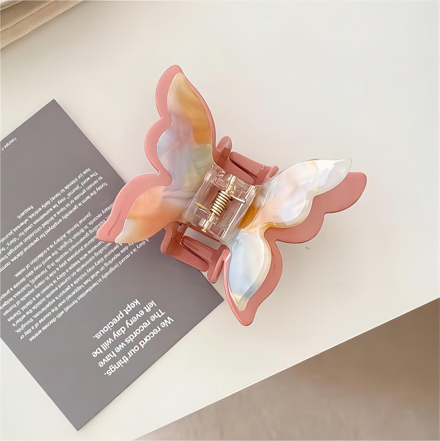 Bunte Schmetterling Chignon Krallenklammer Haarspange