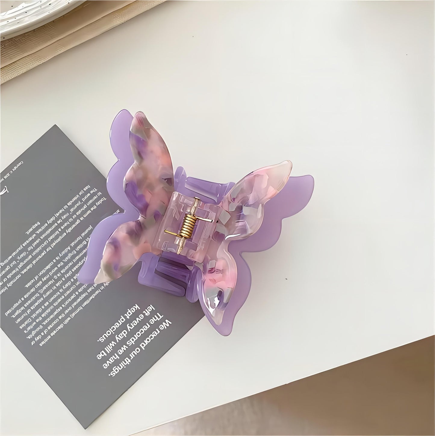 Bunte Schmetterling Chignon Krallenklammer Haarspange