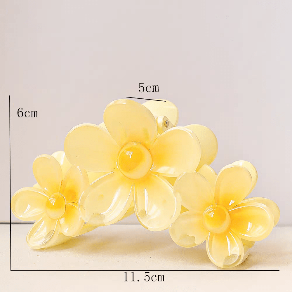 Pince à cheveux chic à motif de fleurs colorées