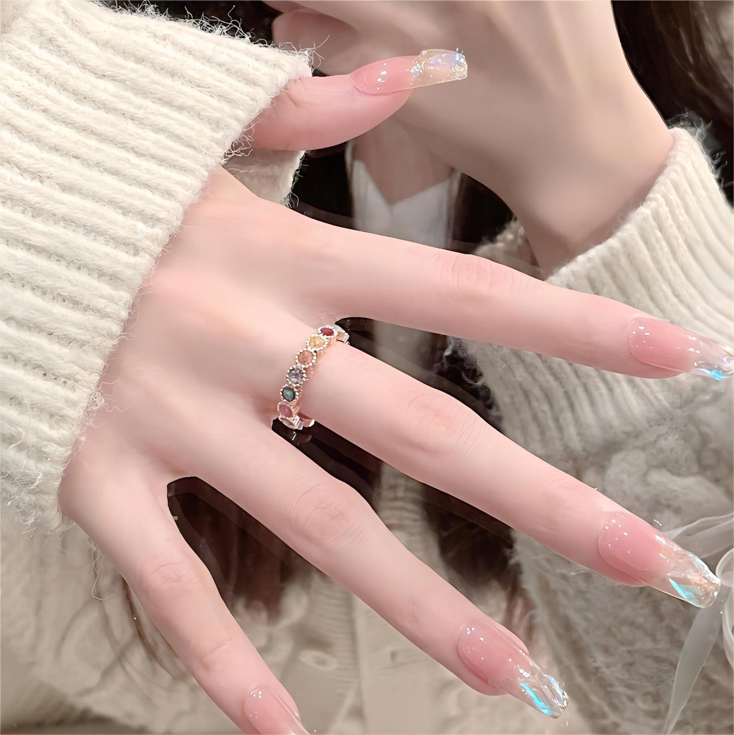 Bague chic et colorée en tourmaline naturelle
