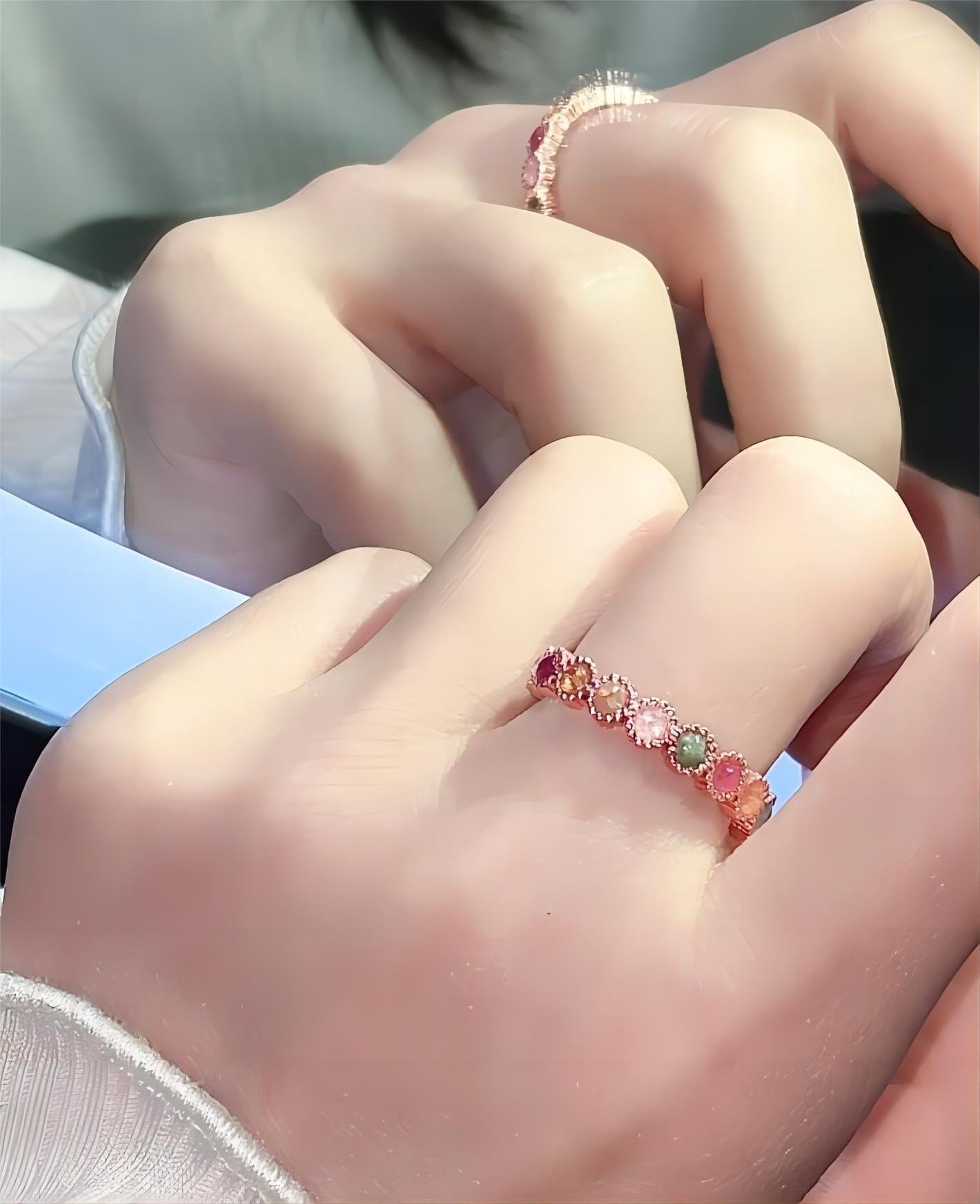 Bague chic et colorée en tourmaline naturelle