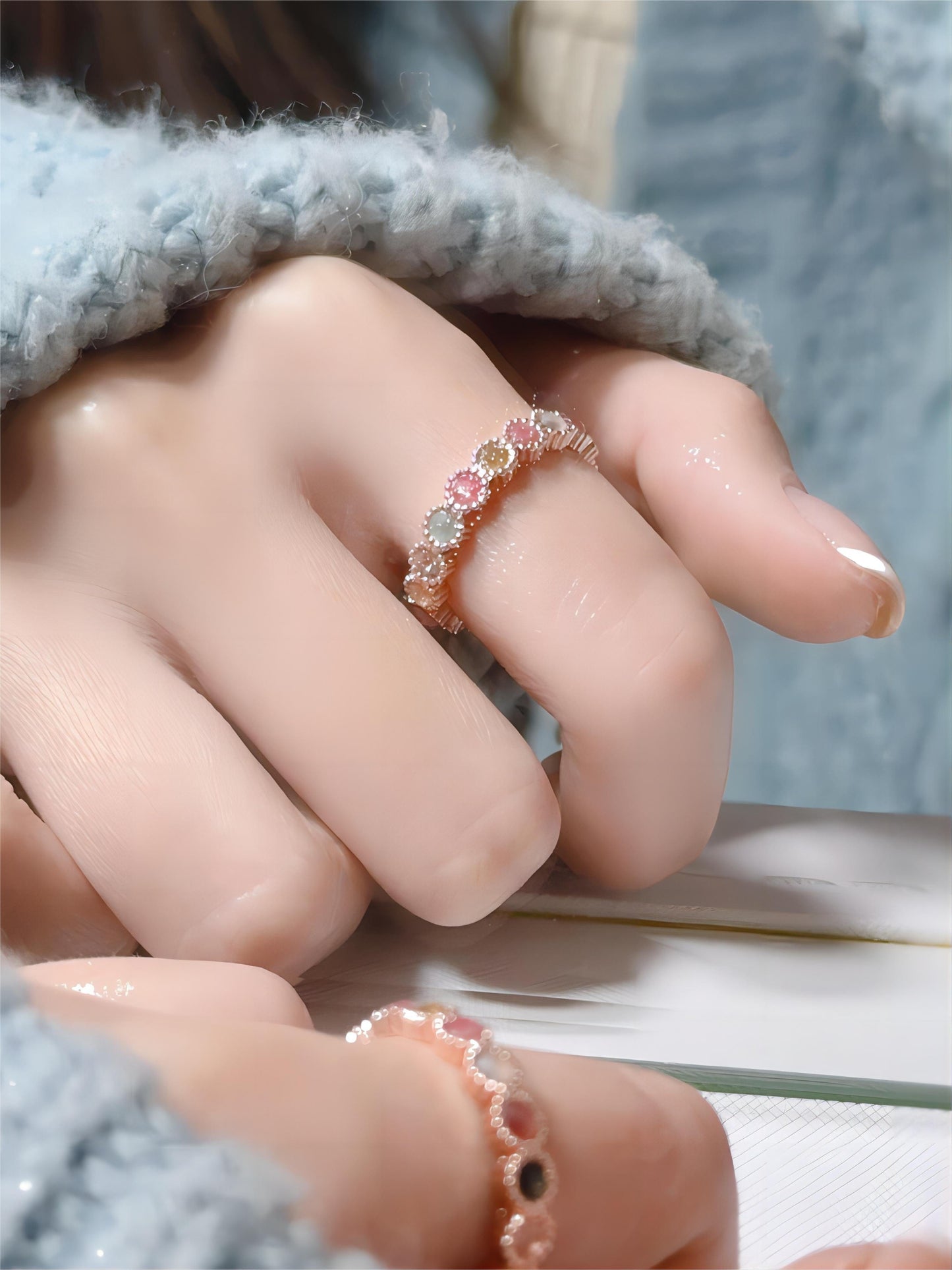 Bague chic et colorée en tourmaline naturelle