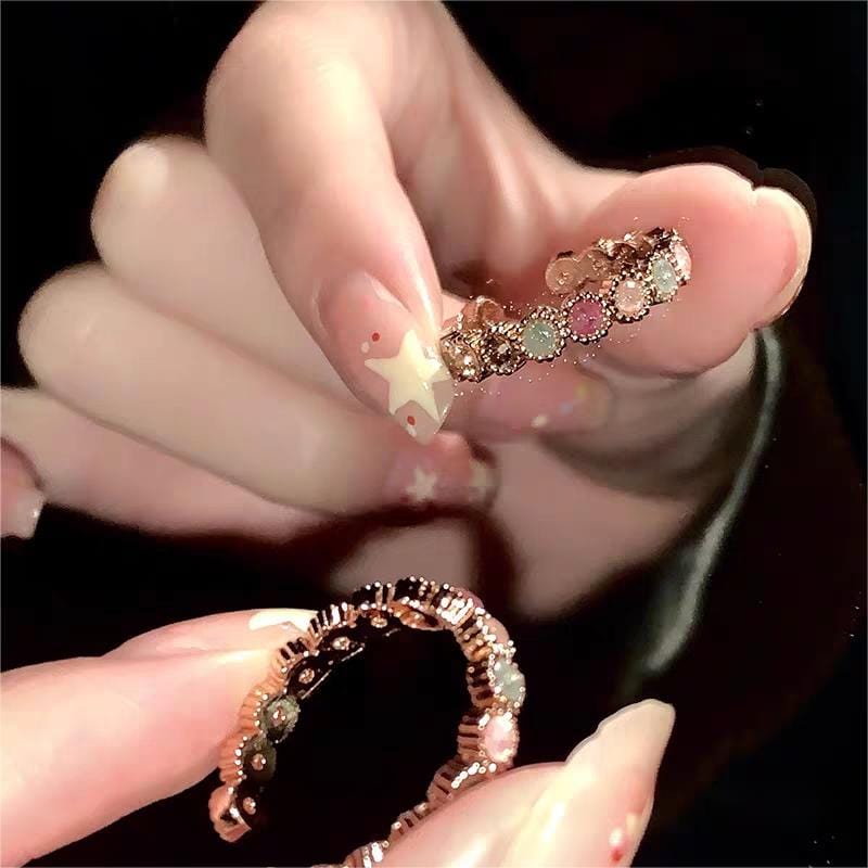 Bague chic et colorée en tourmaline naturelle