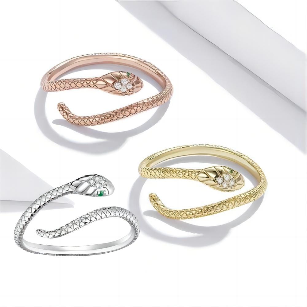 Elegant Adjustable Snake Ring