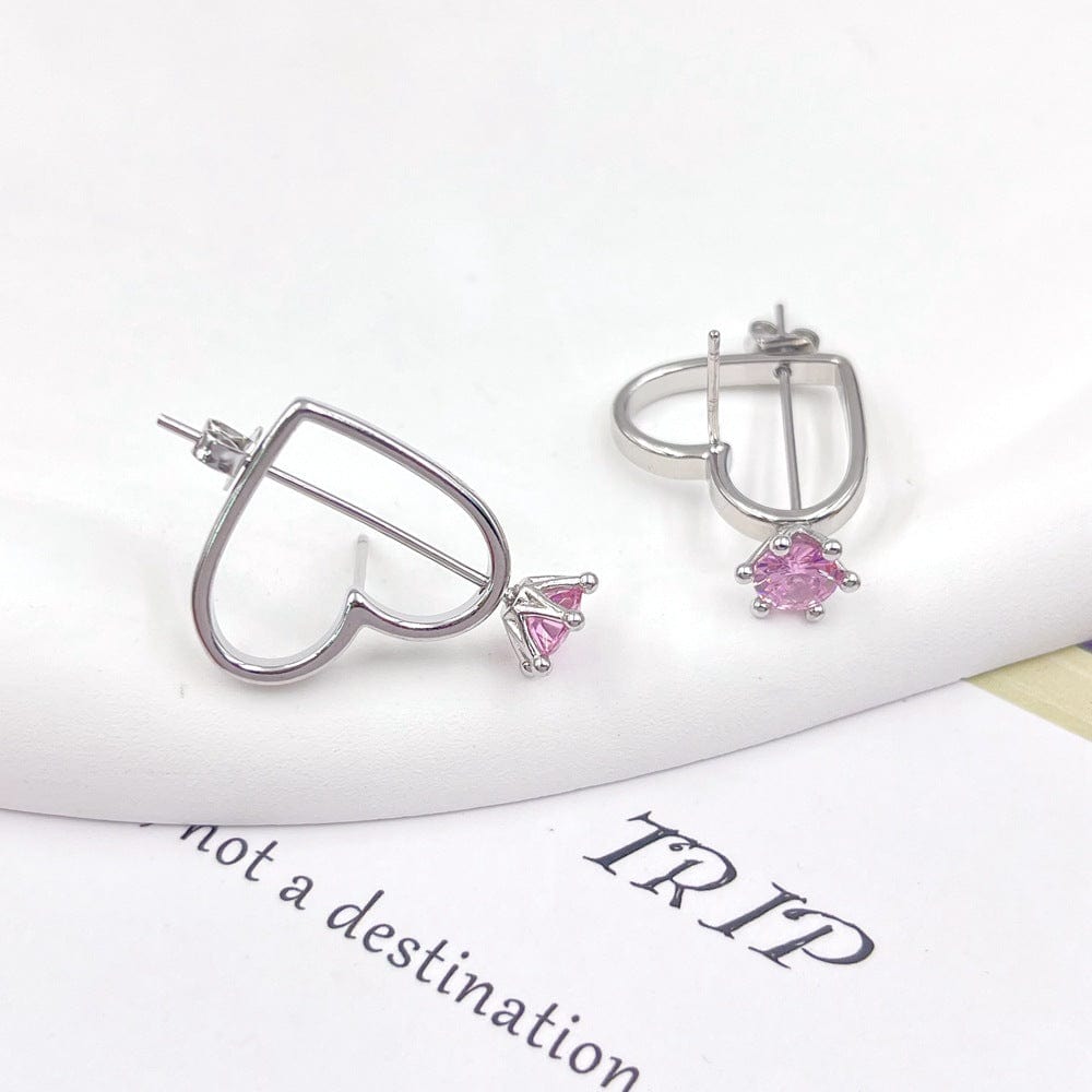 Boucles d'oreilles Kawaii en forme de cœur et de flèche Cupidon