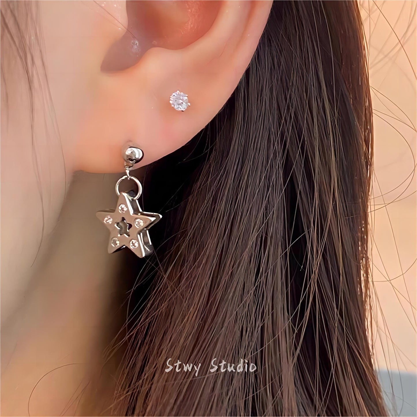 Sparking Star Earrings