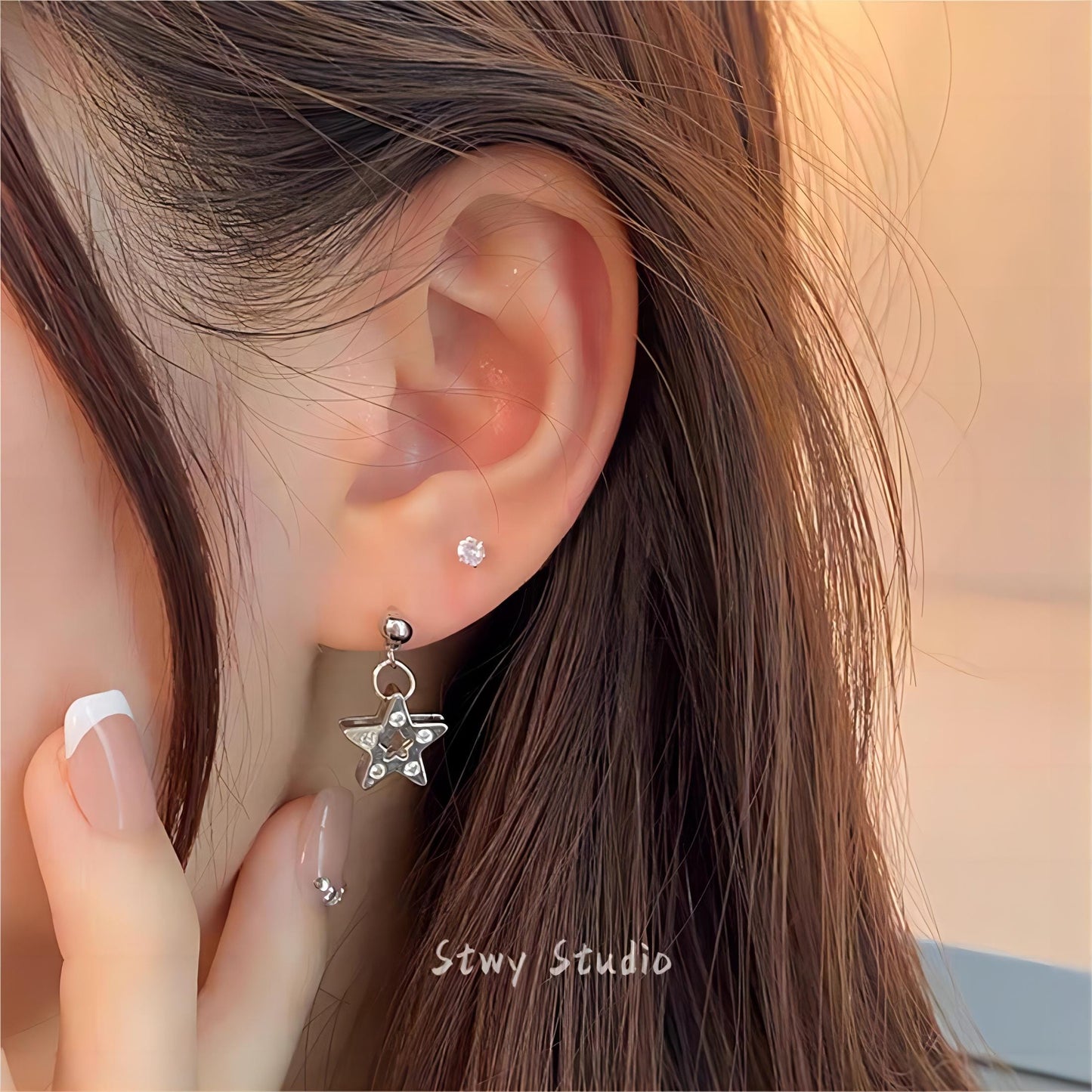 Sparking Star Earrings