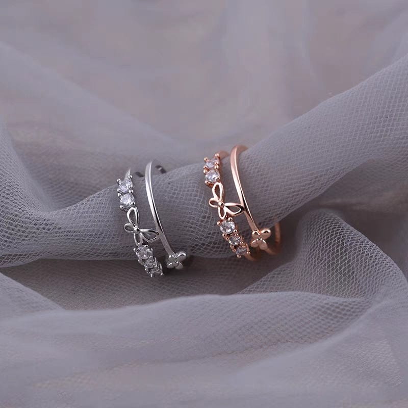 Elegant Duo Butterfly Ring