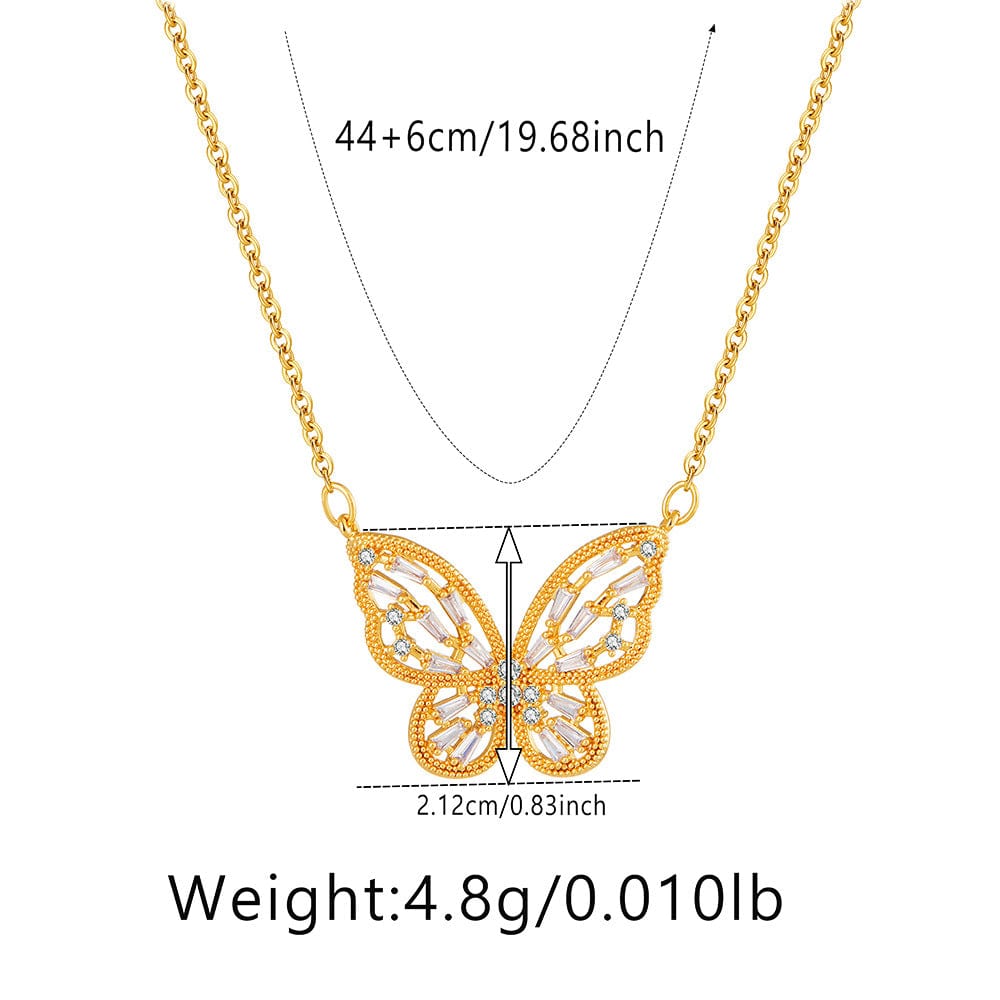 Collier charmant avec papillon creux