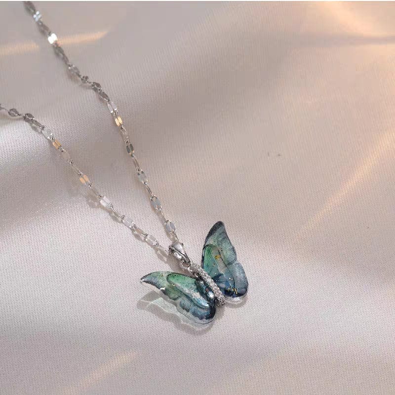Elegant Colorful Butterfly Necklace